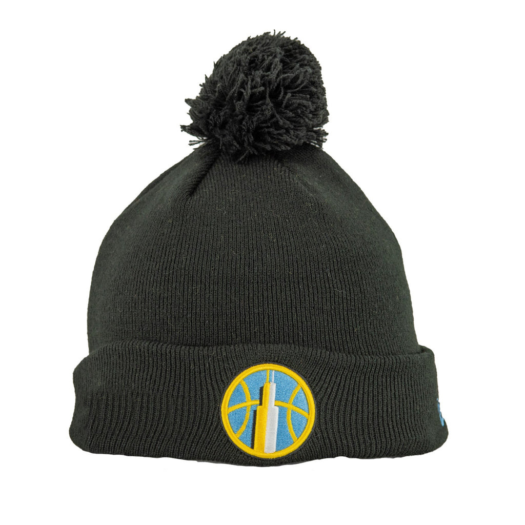 Chicago Sky Black Knit Hat product image 1, provided for visual reference and product detail review