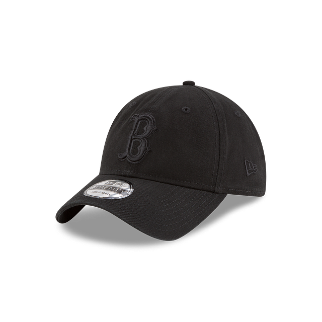 Boston Red Sox MLB New Era Men Black on Black 9Twenty Core Classic Adjustable Hat product image 1, provided for visual