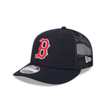 Boston Red Sox MLB New Era Men Navy 9Fifty Low Profile Trucker Snapback product image 1, provided for visual reference and