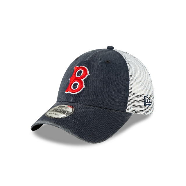 Boston Red Sox MLB New Era Men Navy 9Forty Cooperstown Washed Trucker Adjustable Hat product image 1, provided for visual