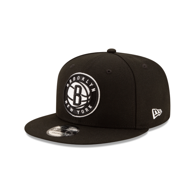 Brooklyn Nets NBA New Era Men Black/White 9Fifty Alternate Basic Snapback product image 1, provided for visual reference and