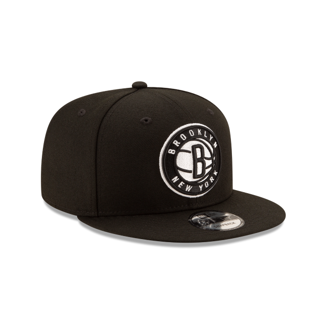 Brooklyn Nets NBA New Era Men Black/White 9Fifty Alternate Basic Snapback product image 3, provided for visual reference and