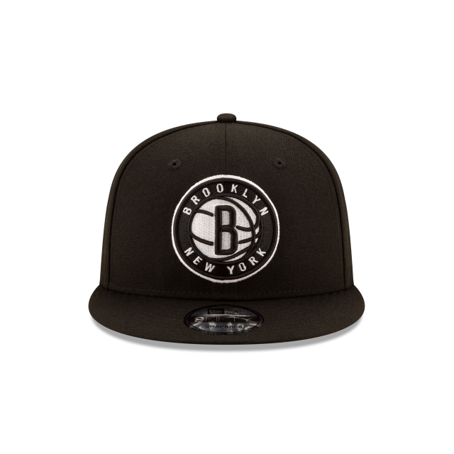 Brooklyn Nets NBA New Era Men Black/White 9Fifty Alternate Basic Snapback product image 4, provided for visual reference and