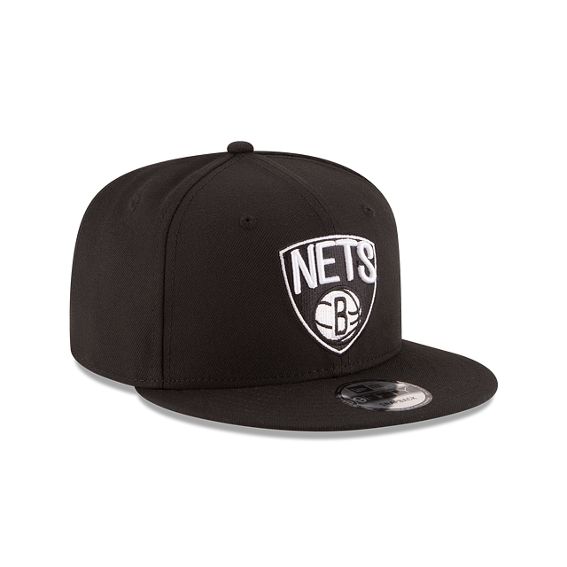 Brooklyn Nets NBA New Era Men Black/White 9Fifty Basic Snapback product image 3, provided for visual reference and product