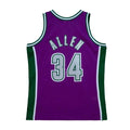 Ray Allen Milwaukee Bucks NBA Mitchell & Ness Men Purple 2001-02 Hardwood Classics Swingman Jersey product image 1, provided