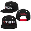 Chicago Bulls Youth Stacked Black Snapback product image 1, provided for visual reference and product detail review