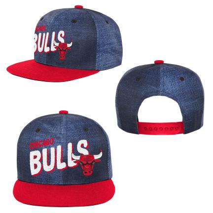 Chicago Bulls Two Toned Indigo Fashion Youth Snapback Hat product image 1, provided for visual reference and product detail