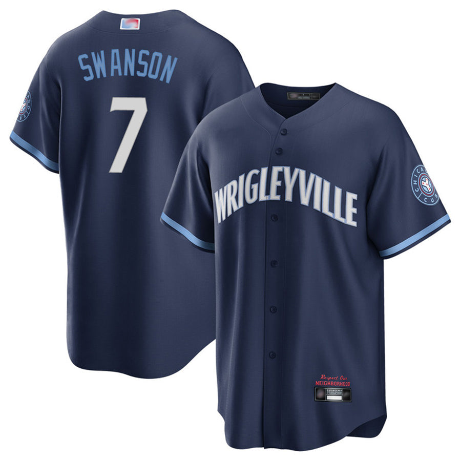 C.Cubs #7 Dansby Swanson Player City Connect Replica product image 1