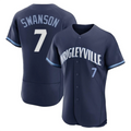 C.Cubs #7 Dansby Swanson Player Navy Home Limited Elite product image 1