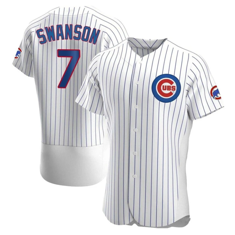 C.Cubs #7 Dansby Swanson Player White Home Limited Elite product image 1