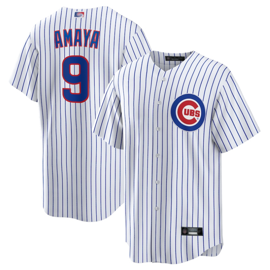C.Cubs #9 Miguel Amaya Player White Home Replica Baseball product image 1