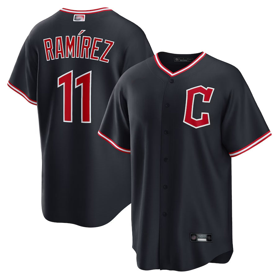 C.Guardians #11 Jos¡§| Ram¡§arez Player Navy Home Replica product image 1