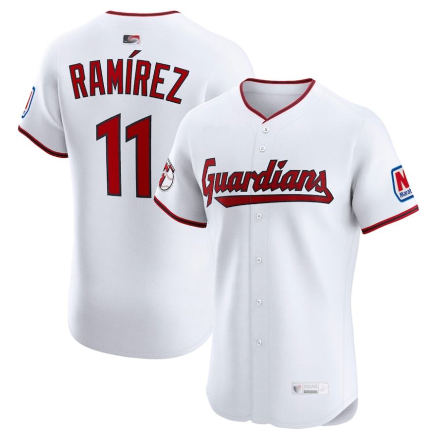 C.Guardians #11 Jose Ramirez Player White Home Limited product image 1