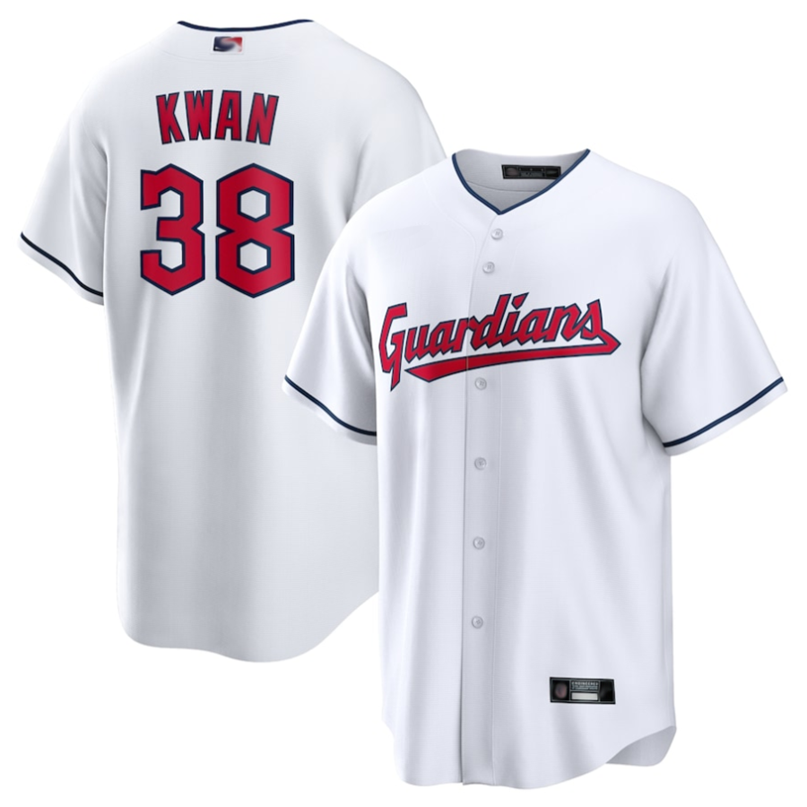 C.Guardians #38 Steven Kwan Player White Home Replica product image 1