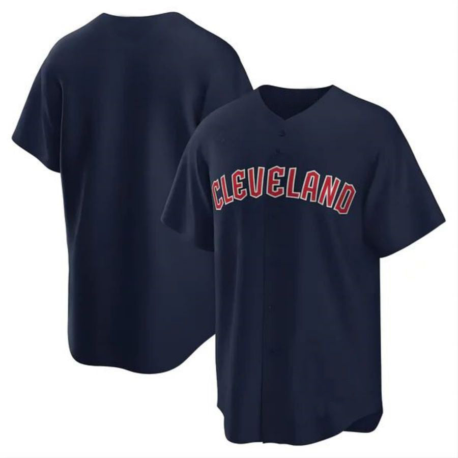 C.Guardians Blank Player Navy Replica Game Baseball Jerseys product image 1