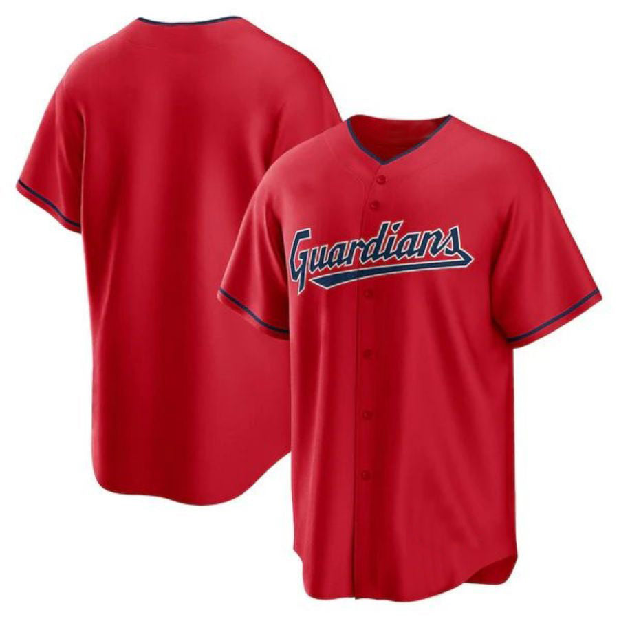 C.Guardians Blank Player Red Replica Game Baseball Jerseys product image 1