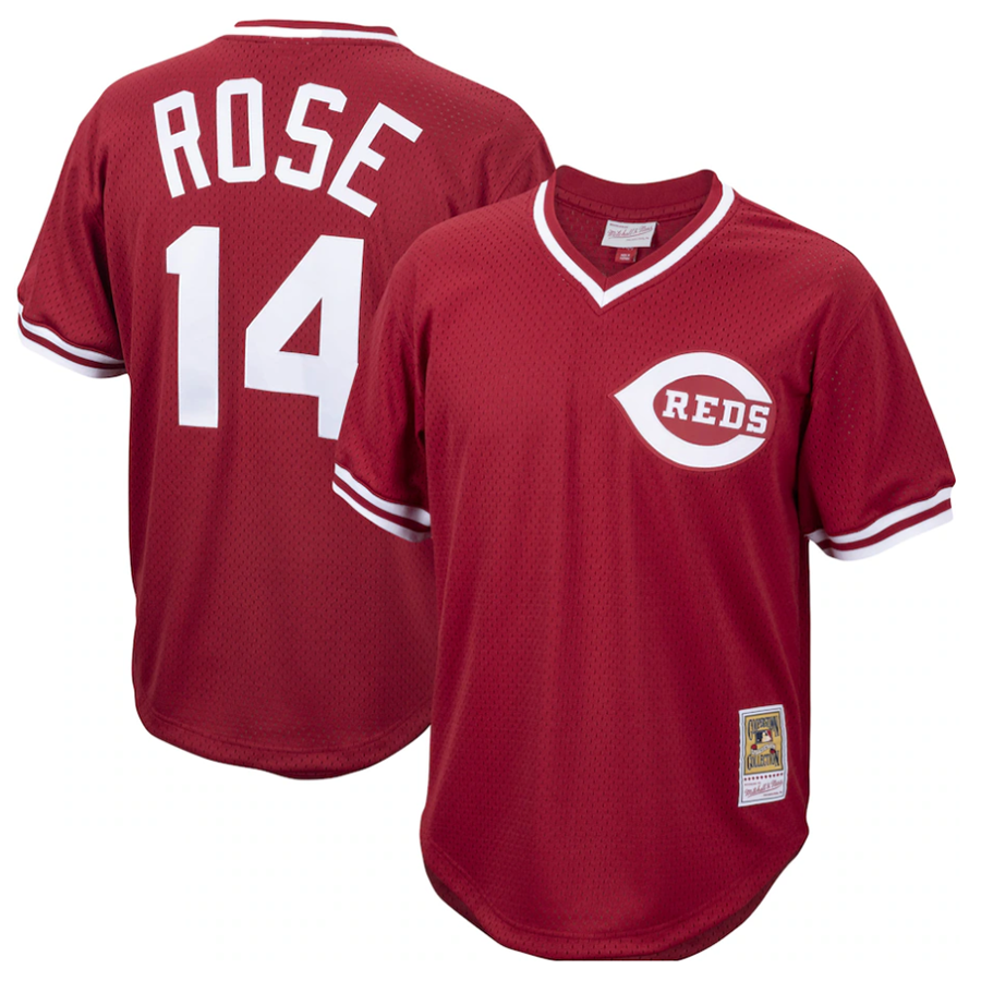 C.Reds #14 Pete Rose Player White Throwback Cooperstown product image 1