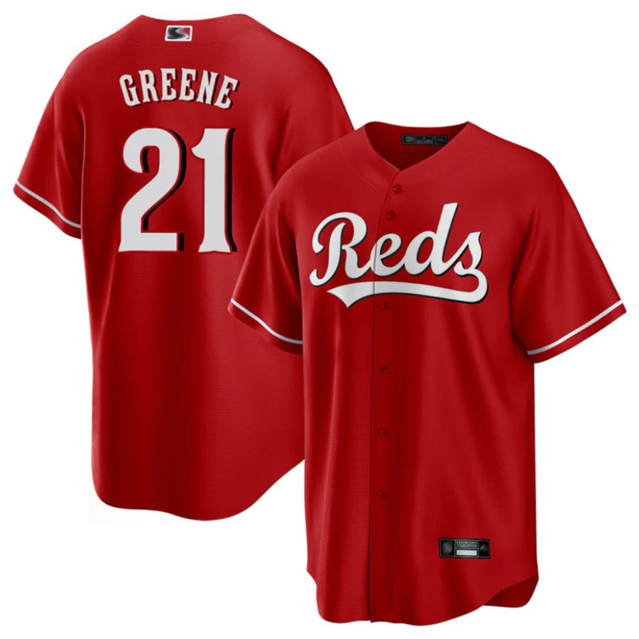 C.Reds #21 Hunter Greene Player Red Home Replica Baseball product image 1