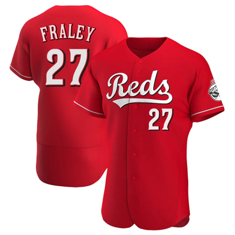 C.Reds #27 Jake Fraley Player Red Home Replica Elite product image 1