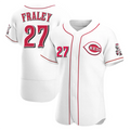C.Reds #27 Jake Fraley Player White Home Replica Elite product image 1