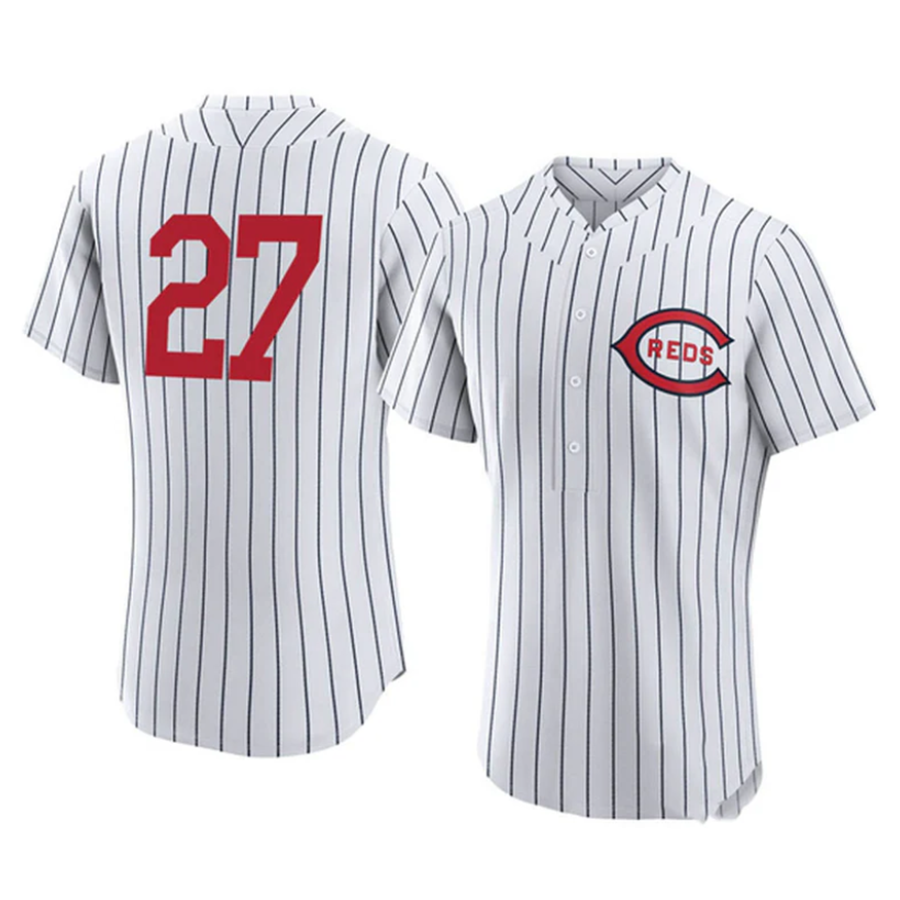C.Reds #27 Jake Fraley Player White Steer Home Replica product image 1