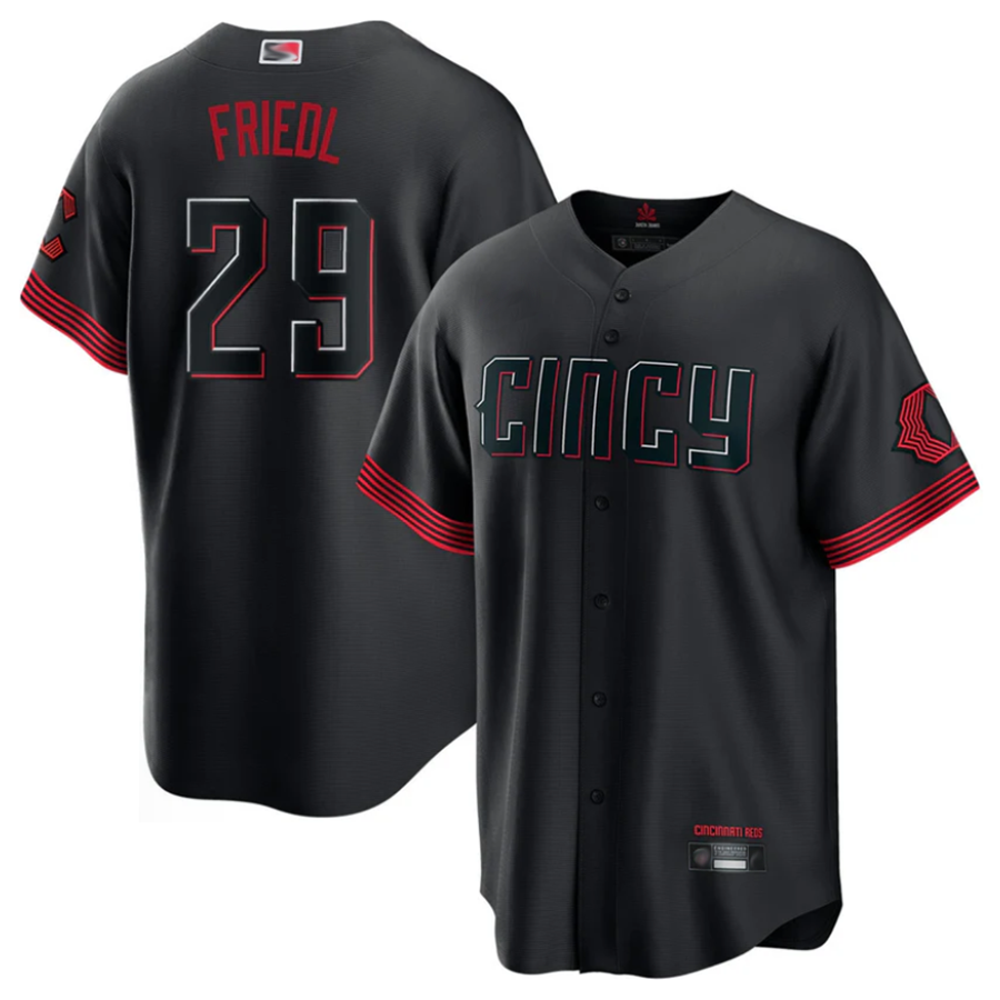 C.Reds #29 TJ Friedl Player Black City Connect Replica product image 1