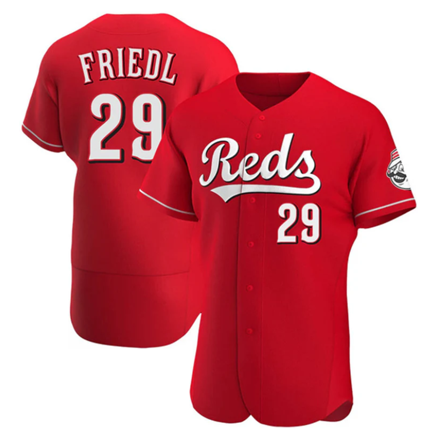 C.Reds #29 TJ Friedl Player Red Home Replica Elite Baseball product image 1