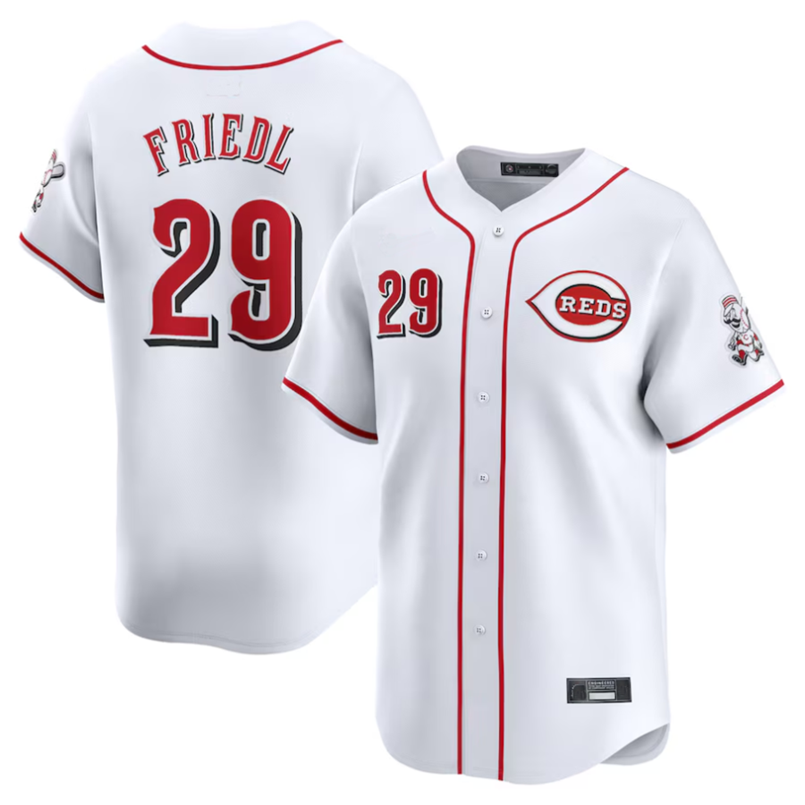 C.Reds #29 TJ Friedl Player White Home Limited Elite product image 1