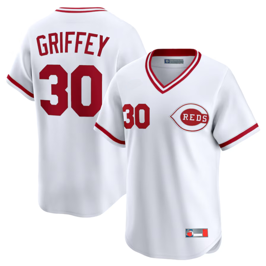 C.Reds #30 Ken Griffey Player White Throwback Cooperstown product image 1