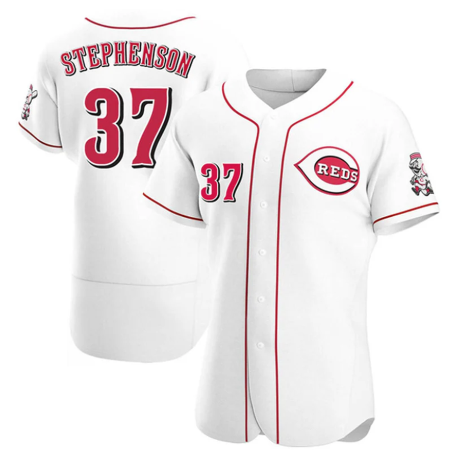 C.Reds #37 Tyler Stephenson Player White Home Replica Elite product image 1
