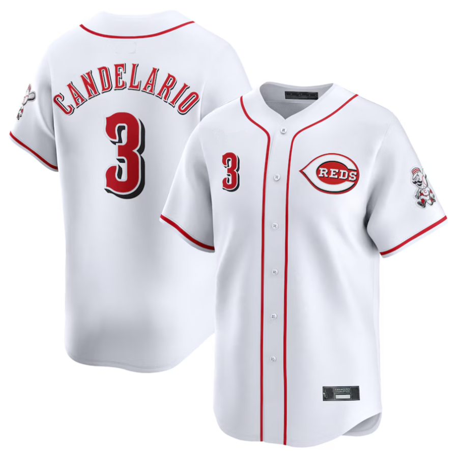 C.Reds #3 Jeimer Candelario Player White Home Limited Elite product image 1