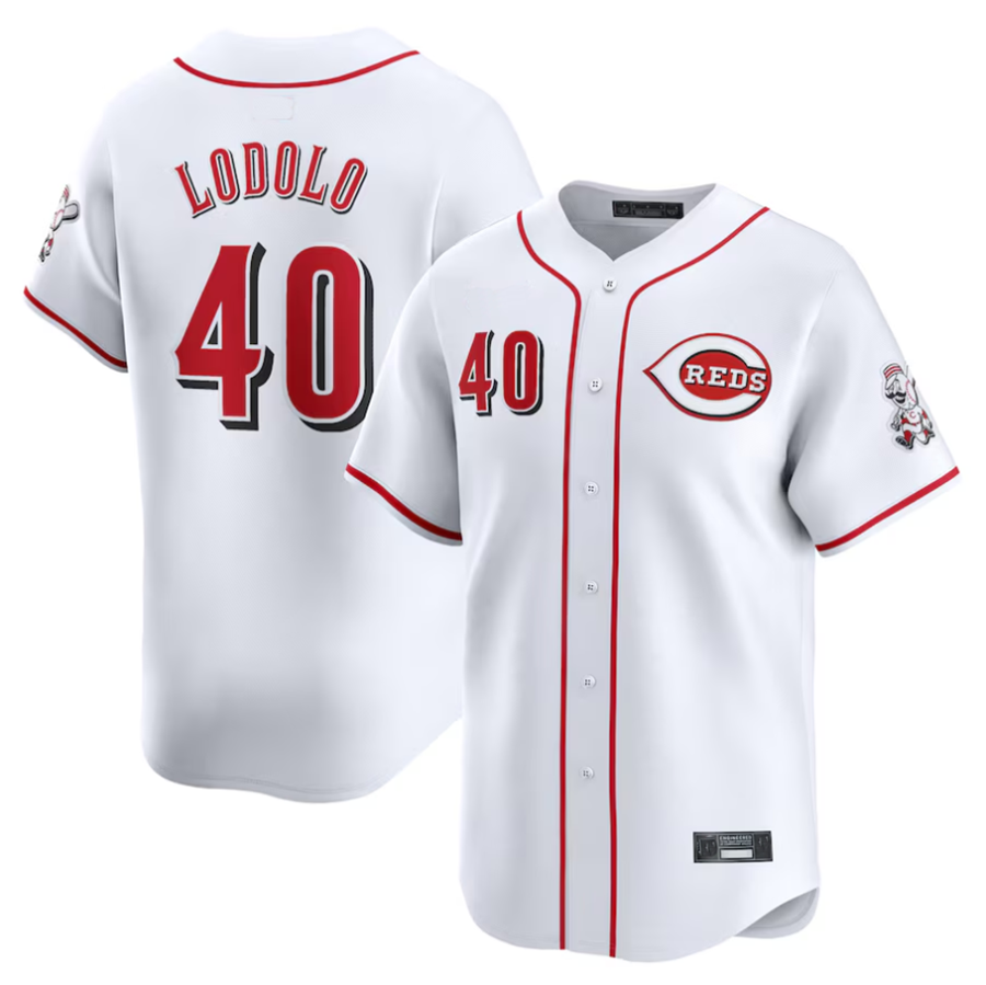C.Reds #40 Nick Lodolo Player White Home Limited Elite product image 1