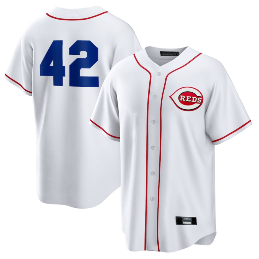 C.Reds #42 Player White Home 2025 Jackie Robinson Day product image 1
