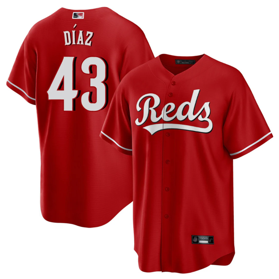 C.Reds #43 Alexis Diaz Player Red Home Replica Baseball product image 1