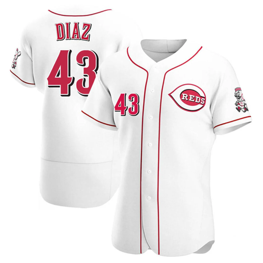 C.Reds #43 Alexis Diaz Player White Home Replica Elite product image 1