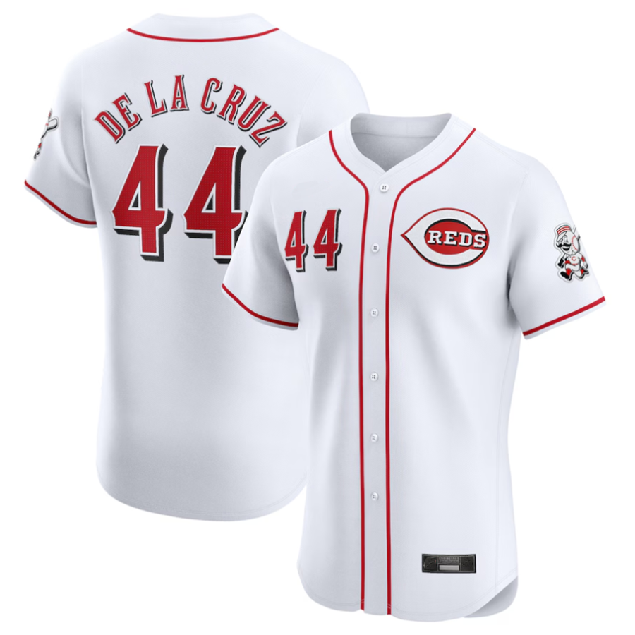 C.Reds #44 Elly De La Cruz Player White Home Elite Baseball product image 1