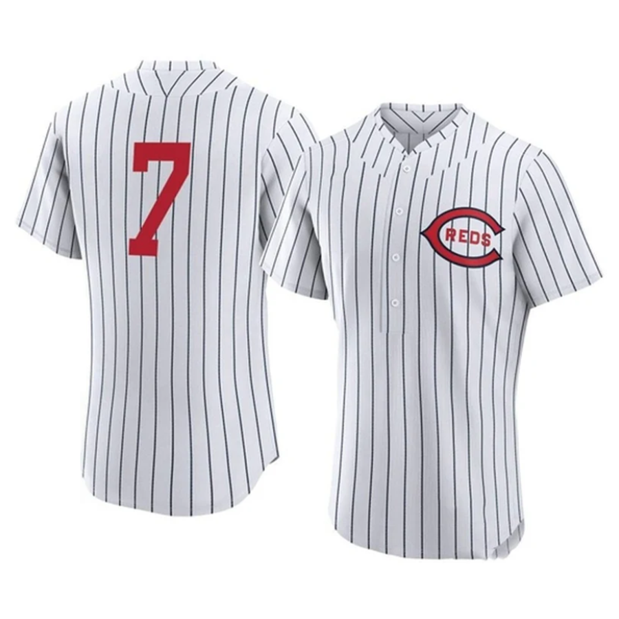 C.Reds #7 Spencer Steer Player White striate Limited product image 1