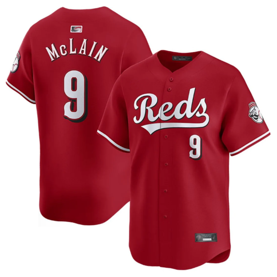 C.Reds #9 Matt McLain Player Red Replica Game Baseball product image 1