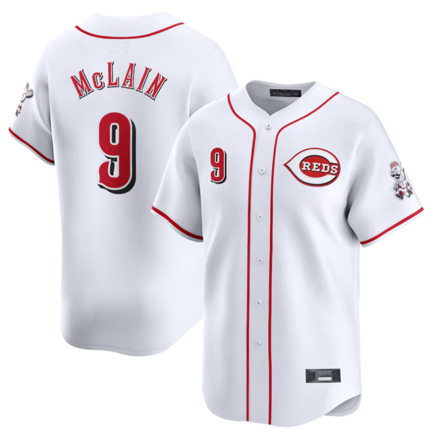 C.Reds #9 Matt McLain Player White Alternate Limited product image 1