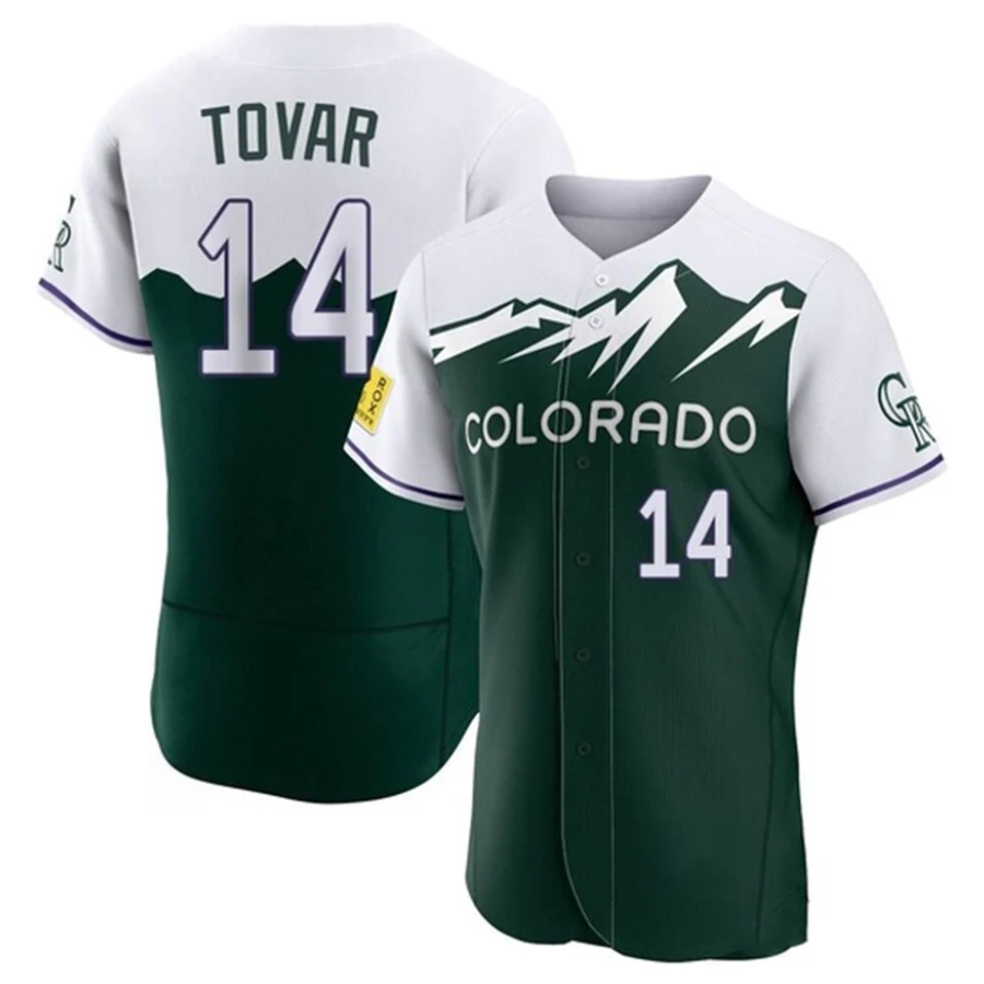 C.Rockies #14 Ezequiel Tovar Player White-Green Home product image 1