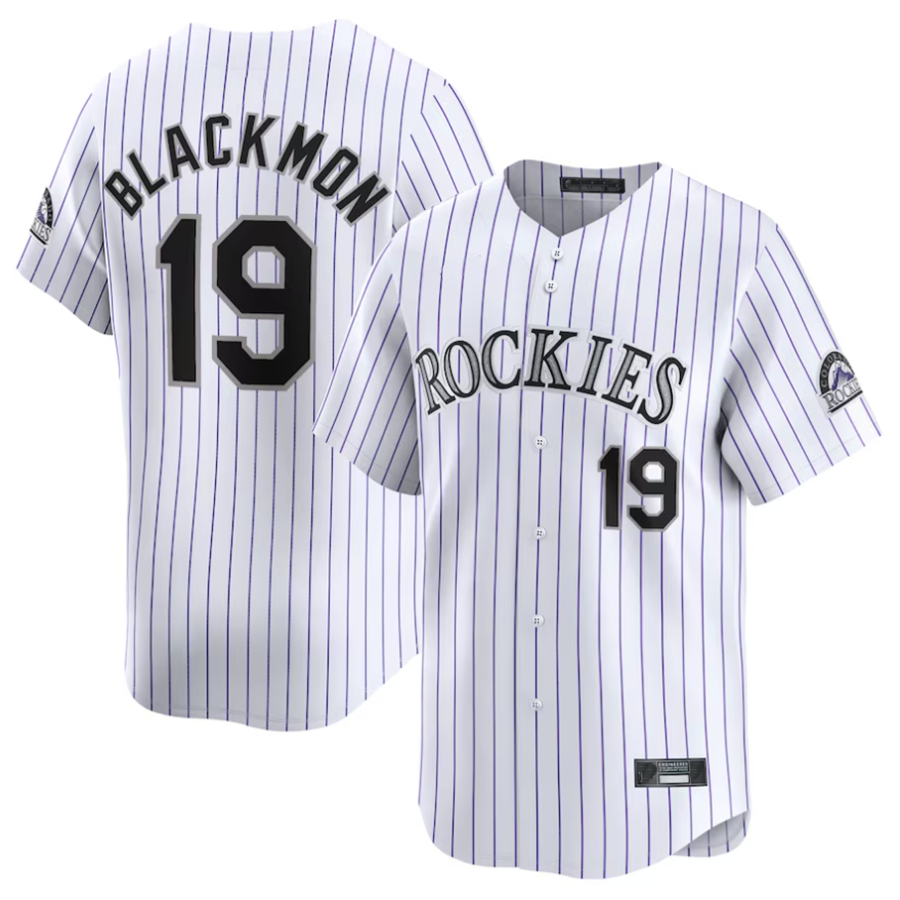 C.Rockies #19 Charlie Blackmon Player White Home Limited product image 1