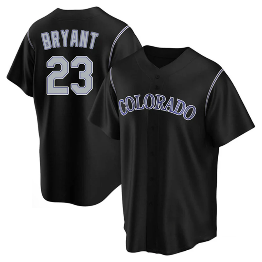 C.Rockies #23 Kris Bryant Player Black Replica Baseball product image 1