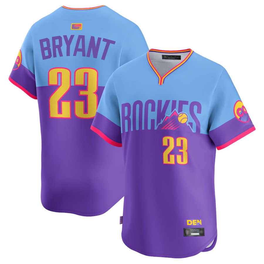 C.Rockies #23 Kris Bryant Player Purple-Light Blue City product image 1