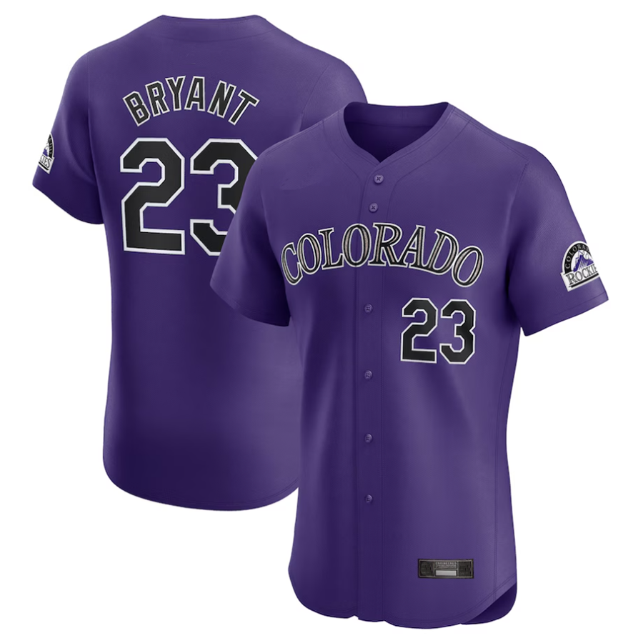C.Rockies #23 Kris Bryant Player Purple Alternate Elite product image 1