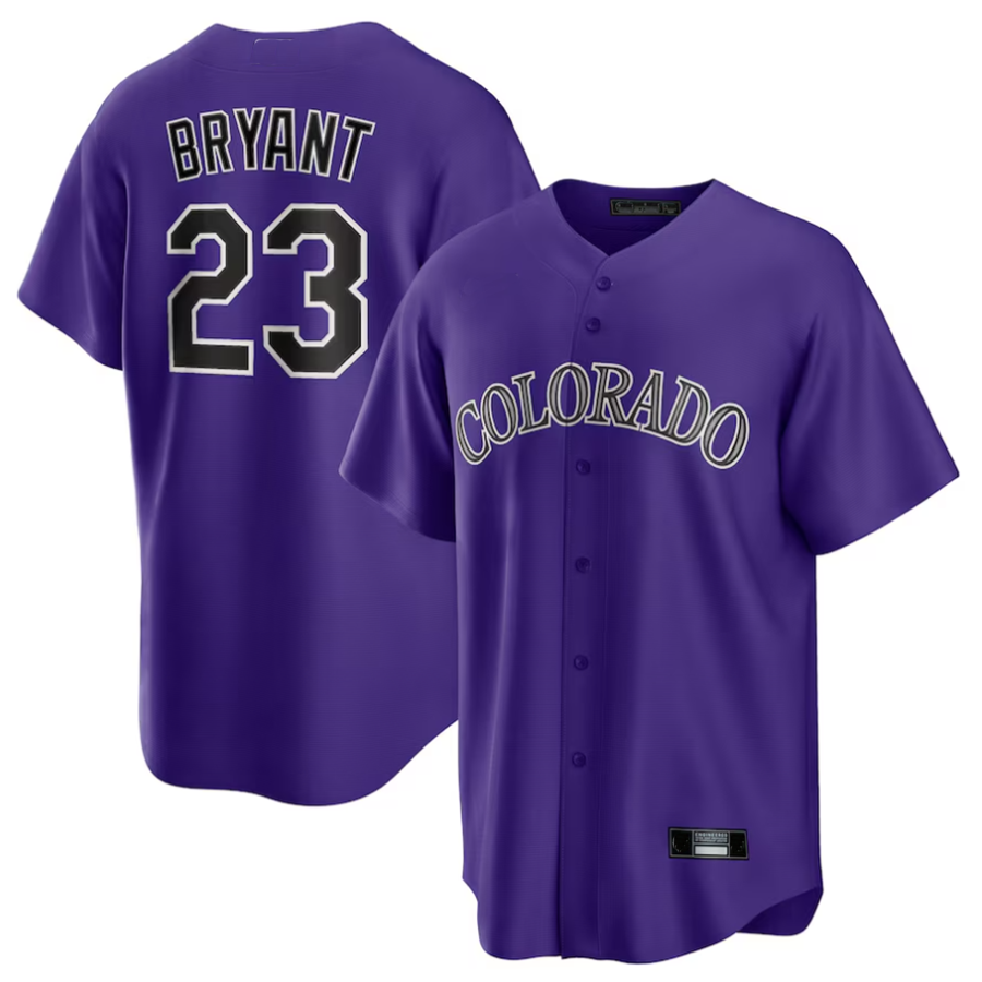 C.Rockies #23 Kris Bryant Player Purple Alternate Replica product image 1