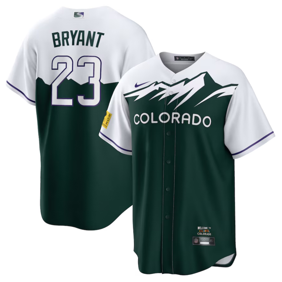 C.Rockies #23 Kris Bryant Player White-Green City Connect product image 1