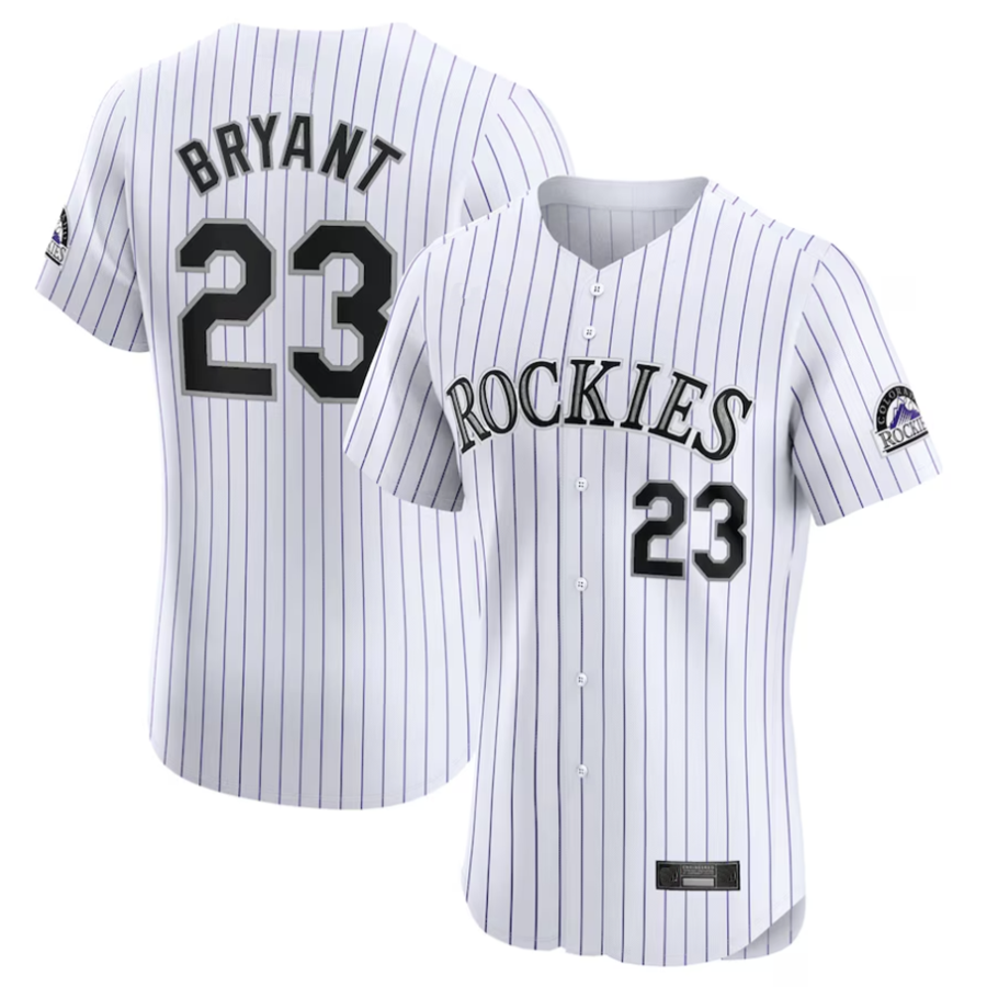 C.Rockies #23 Kris Bryant Player White Home Elite Baseball product image 1