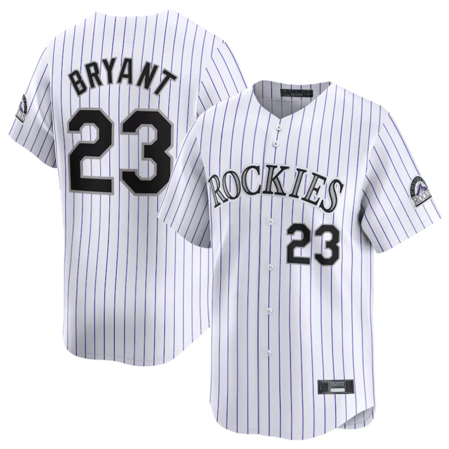 C.Rockies #23 Kris Bryant Player White Home Limited Elite product image 1