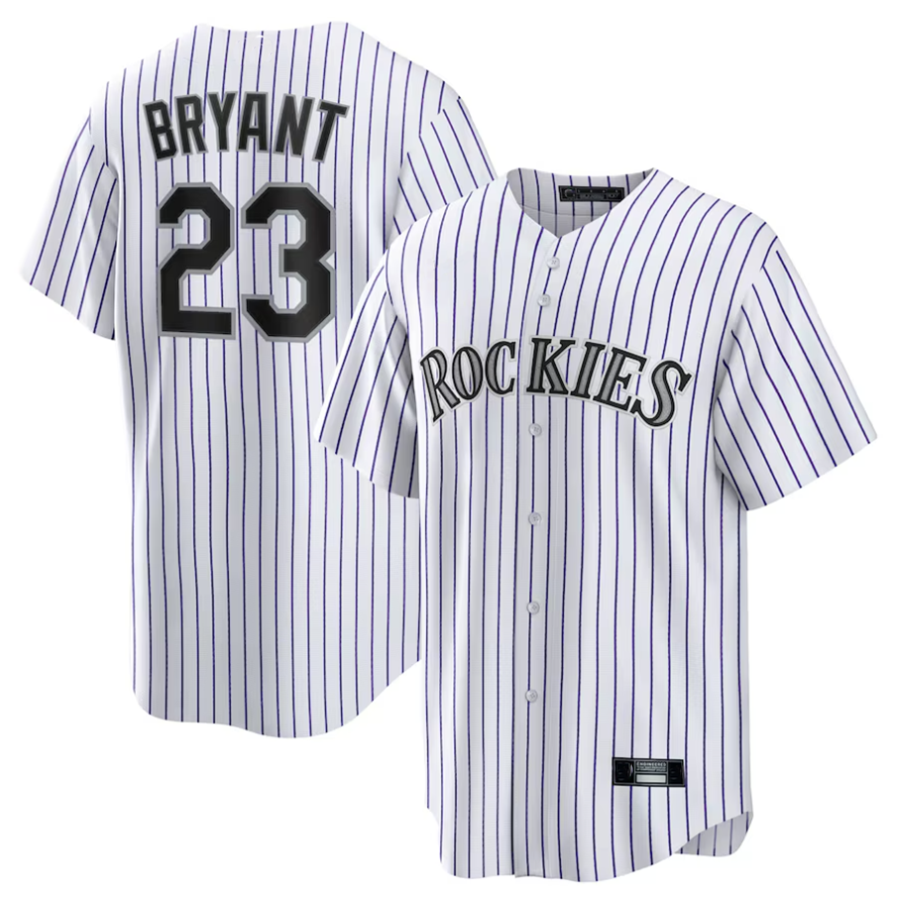 C.Rockies #23 Kris Bryant Player White Replica Game product image 1