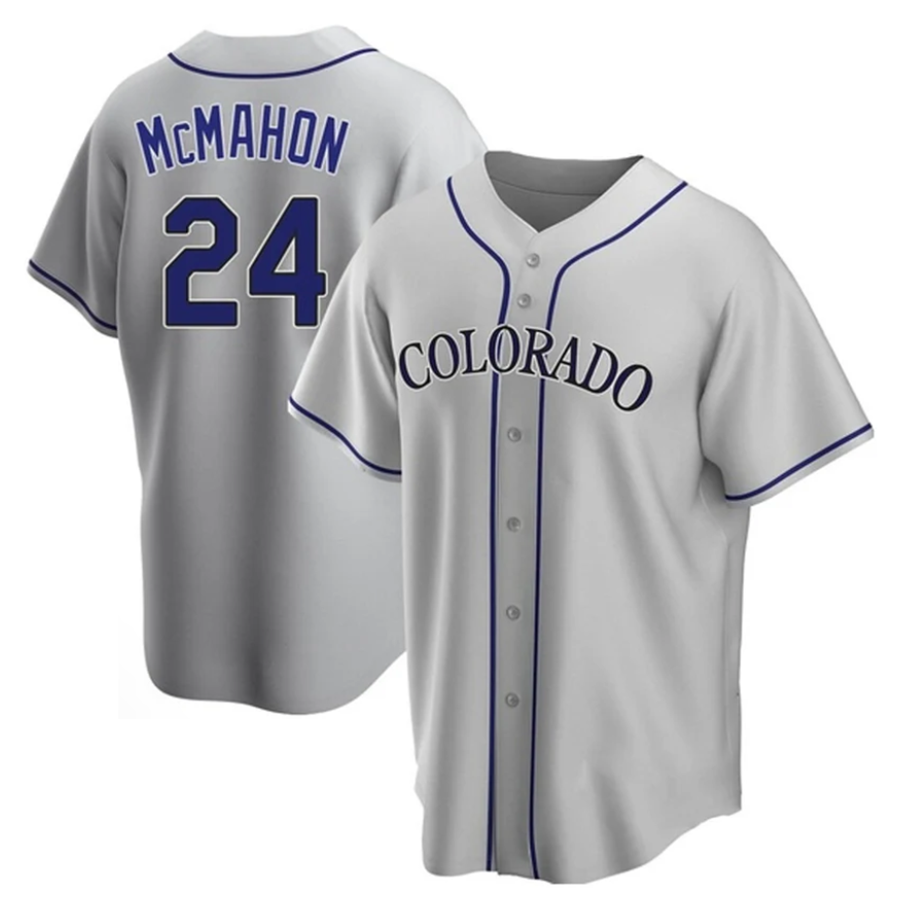 C.Rockies #24 Ryan McMahon Player Gray Replica Baseball product image 1